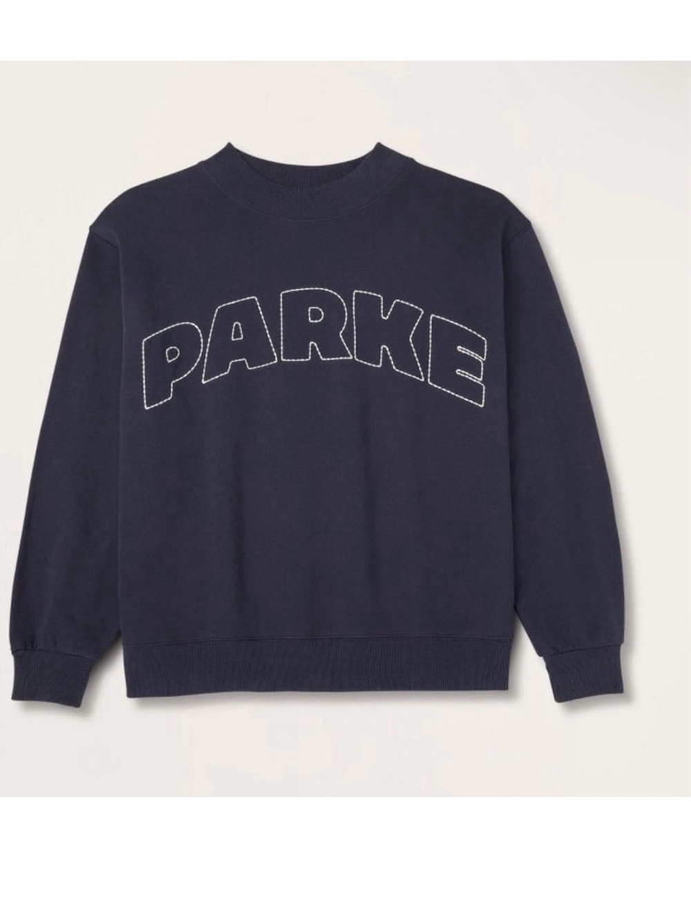 Women's Mockneck Pullover Sweatshirt - Parke x Target Navy Blue L/XL